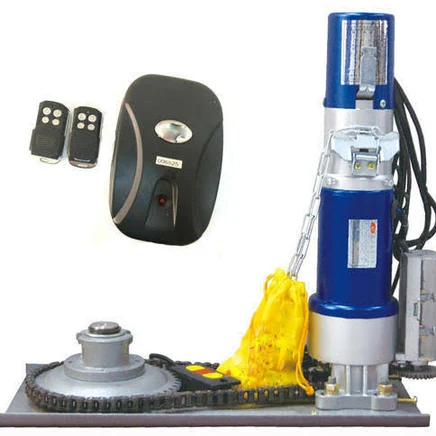 Shutter motor with remote controllers, control box and chain drive