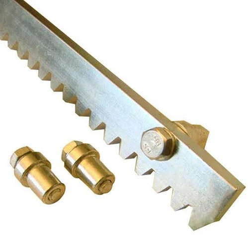 Galvanised gear rack with brass fixing pins